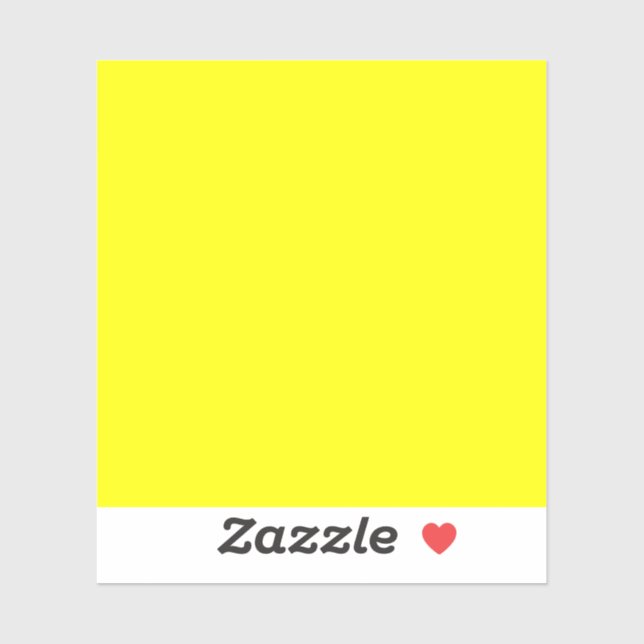 Neon Yellow Solid Color Sticker (Sheet)
