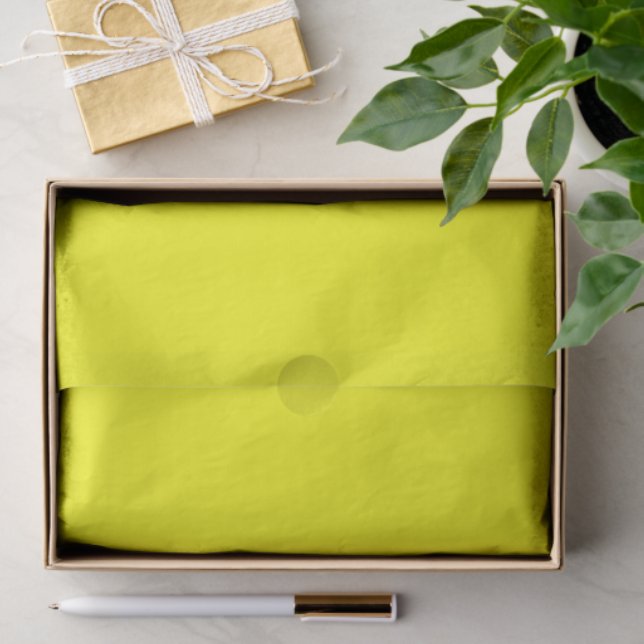 Neon Yellow Solid Color Tissue Paper (Gift)