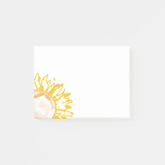 Neon Yellow Sunflower Post-it Notes