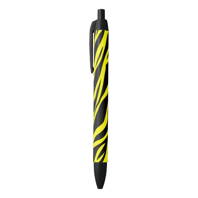 Neon Yellow Zebra Striped Pen (Top (Vertical))