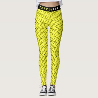 Neon Yellow Zigzag Name Leisure And Yoga
