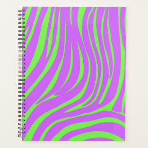 Neon Zebra Pattern Planner Organizer