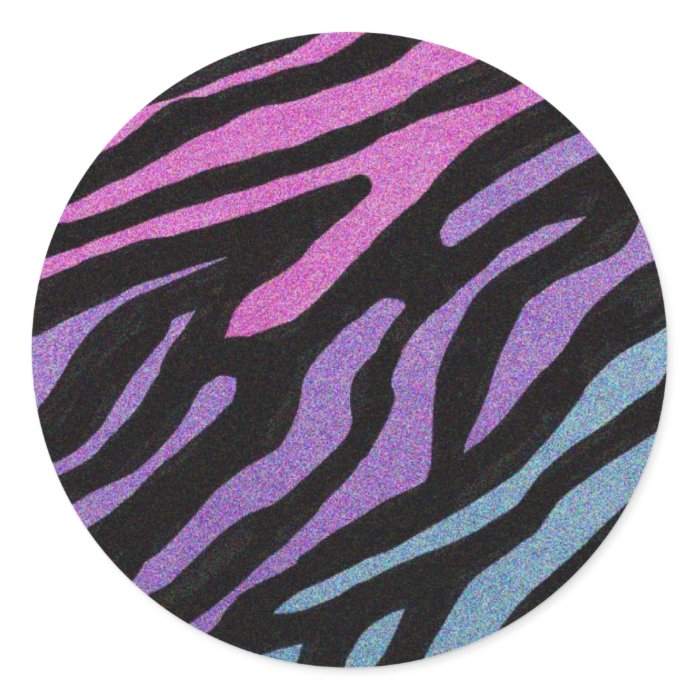 Neon Zebra Print Stickers