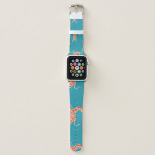 Neon Zebra: Retro Colorful Seamless Apple Watch Band