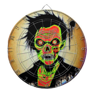 Neon zombie dart board