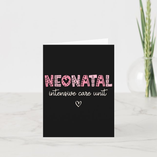 Neonatal Intensive Care Unit Valentine Nicu Nurse  Card (Front)