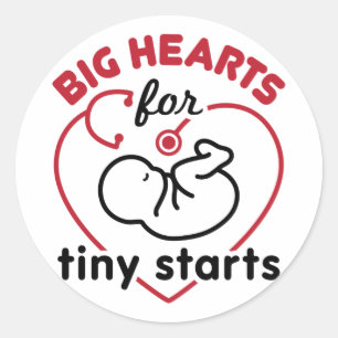 Neonatal NICU Nurse Big Hearts for Tiny Starts Classic Round Sticker
