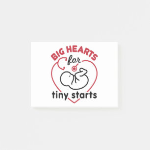 Neonatal NICU Nurse Big Hearts for Tiny Starts Post-it Notes