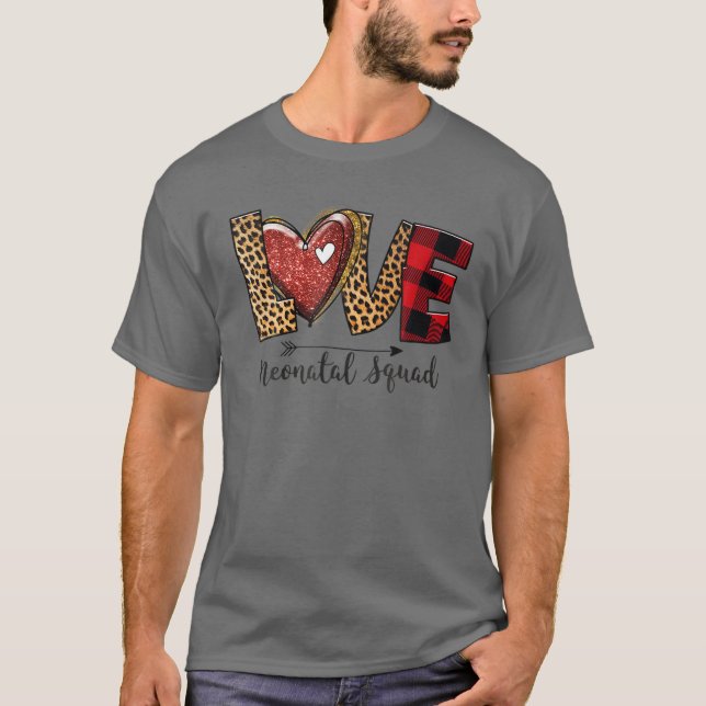 Neonatal NICU Nurse Valentines Day LOVE Heart Baby T-Shirt (Front)