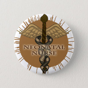 NeoNatal Nurse Caduceus custom name pin