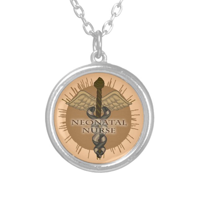 Neonatal Nurse Caduceus  necklace (Front)