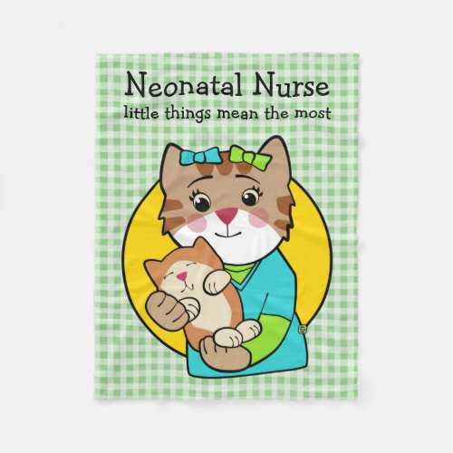 Neonatal Nurse Cat with Baby Fleece Blanket