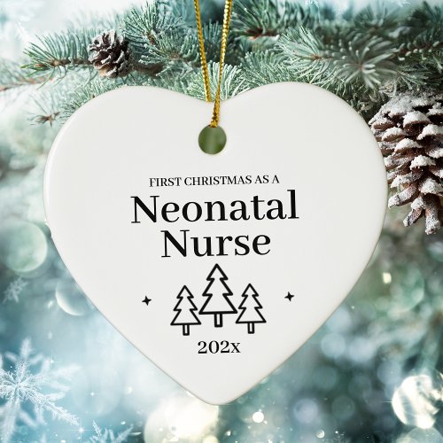 Neonatal Nurse First Christmas Nursing Ceramic Ornament