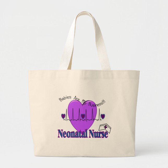 Neonatal Nurse Gift Ideas--Unique Designs Large Tote Bag (Front)