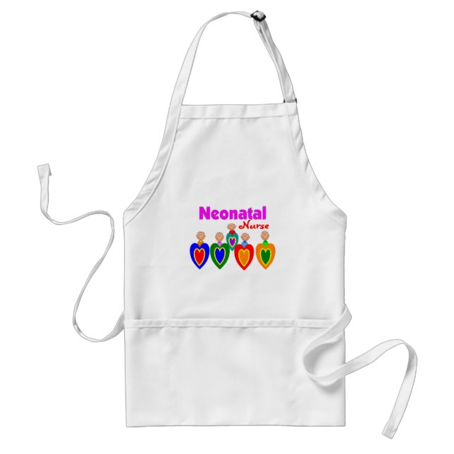 Neonatal Nurse Gifts---Adorable Babies on QRS Adult Apron (Front)