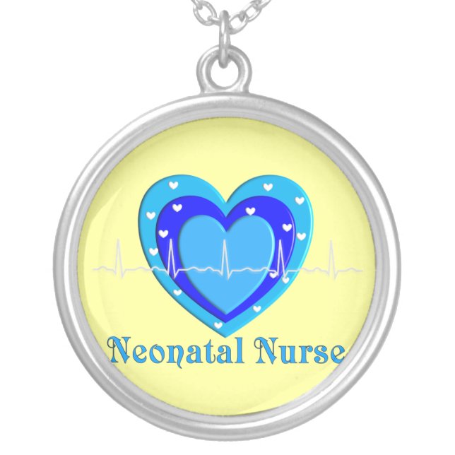 Neonatal Nurse Sterling Silver Necklace (Front)