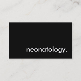 neonatology. business card