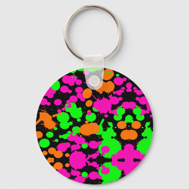 Neoncore Paint Splatter Keychain (Front)