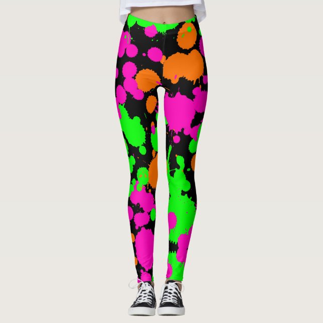 Neoncore Paint Splatter Leggings (Front)