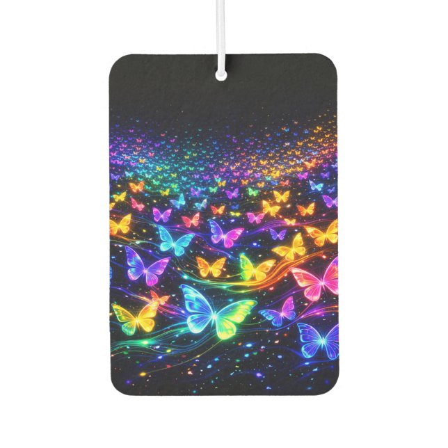 Neonfarbene Schmetterlinge Air Freshener (Front)