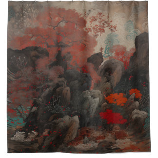 NeoNihonga 002 Shower Curtain