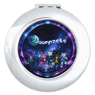Neonpacks (circle design) compact mirror