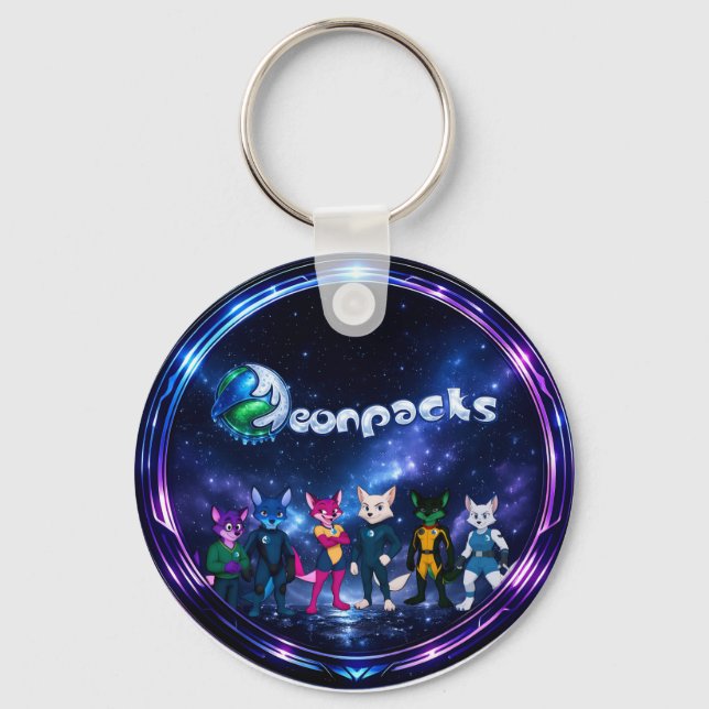 Neonpacks (circle design) keychain (Front)