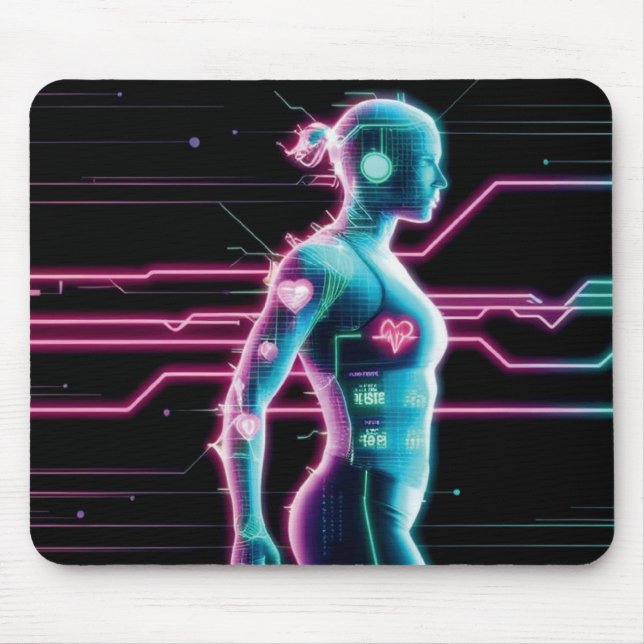 NeonPulse Fitness Tracker Pad Mouse Pad (Front)