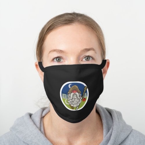 neopagan Druid Black Cotton Face Mask