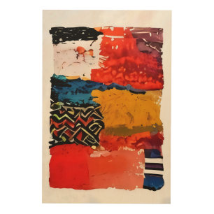 Neoplastic Expression: Chaos & Order Wood Wall Art
