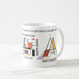 Neoplasticism Art Stylish Monogram. Letter A Coffee Mug