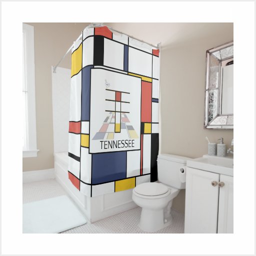 Neoplasticism Monogram Coordinated Bathroom Decor