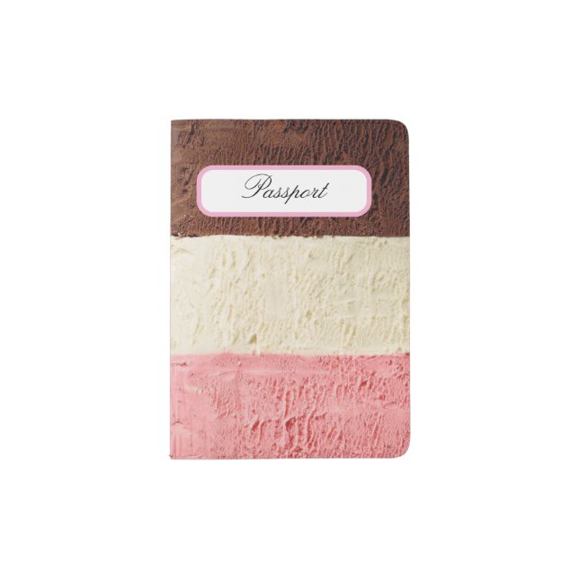 Neopolitan Ice Cream Passport Holder (Front)