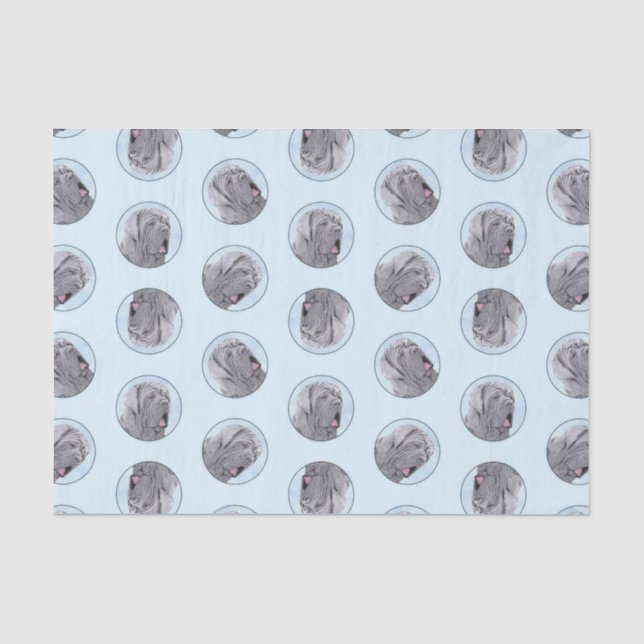 Neopolitan Mastiff Painting Grey Original Dog Art Tissue Paper (Front)