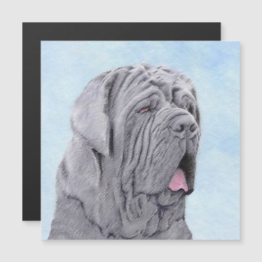 Neopolitan Mastiff Painting - Original Dog Art (Front/Back)