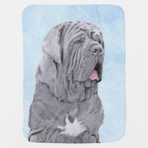Neopolitan Mastiff Painting - Original Dog Art Baby Blanket