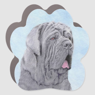 Neopolitan Mastiff Painting - Original Dog Art Car Magnet