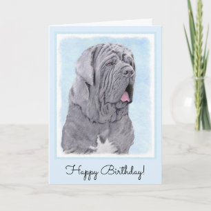 Neopolitan Mastiff Painting - Original Dog Art Card