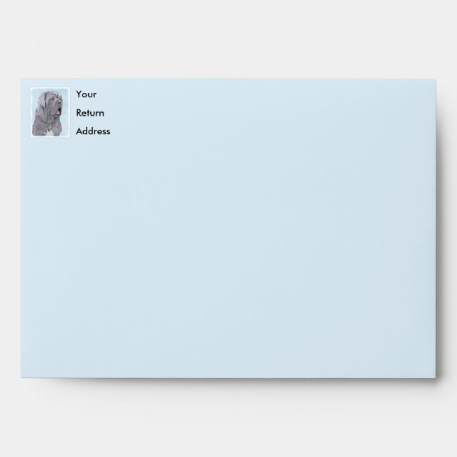 Neopolitan Mastiff Painting - Original Dog Art Envelope (Front)