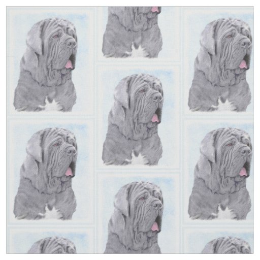 Neopolitan Mastiff Painting - Original Dog Art Fabric