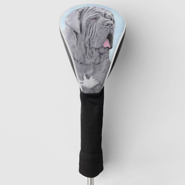Neopolitan Mastiff Painting - Original Dog Art Golf Head Cover (Front)