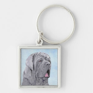 Neopolitan Mastiff Painting - Original Dog Art Keychain