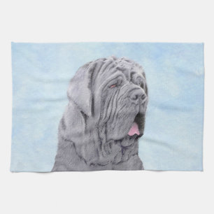 Neopolitan Mastiff Painting - Original Dog Art Kitchen Towel