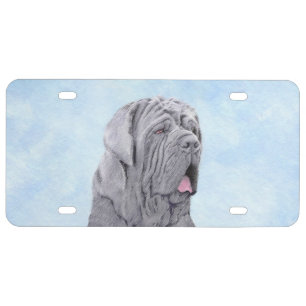 Neopolitan Mastiff Painting - Original Dog Art License Plate