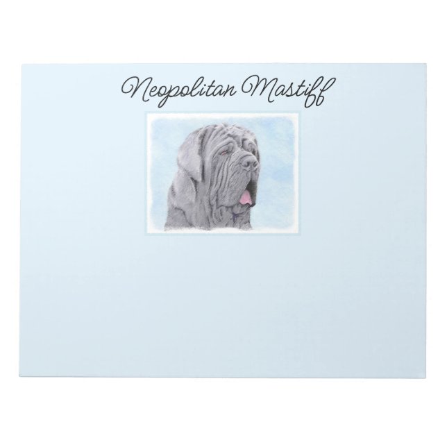 Neopolitan Mastiff Painting - Original Dog Art Not Notepad (Front)