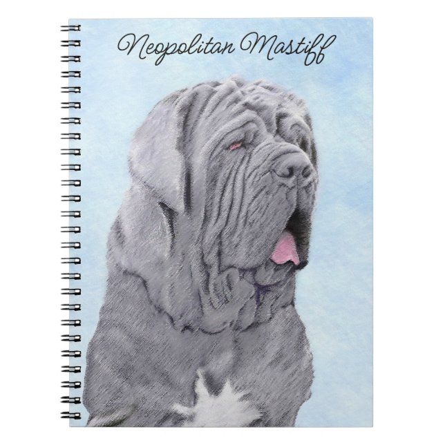 Neopolitan Mastiff Painting - Original Dog Art Notebook (Front)