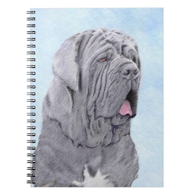 Neopolitan Mastiff Painting - Original Dog Art Notebook (Front)
