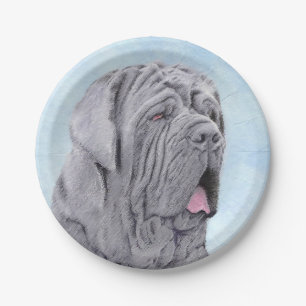 Neopolitan Mastiff Painting - Original Dog Art Paper Plates