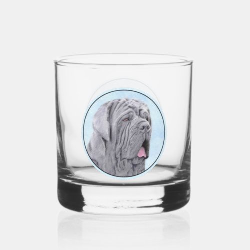 Neopolitan Mastiff Painting _ Original Dog Art Whiskey Glass