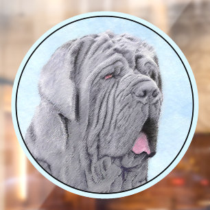 Neopolitan Mastiff Painting - Original Dog Art Window Cling